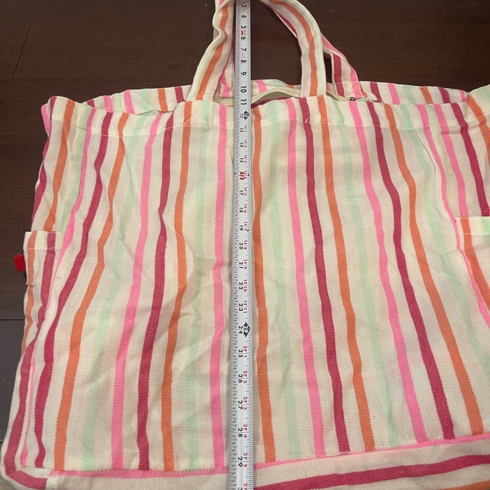 guc we the free Striped Pink and Orange multicolor Women's tote Bag - Picture 3 of 9